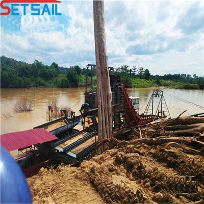 1.0m-2m Hoogketen Bucket Gold Dredger voor soepele mijnbouwoperaties in ondiep water