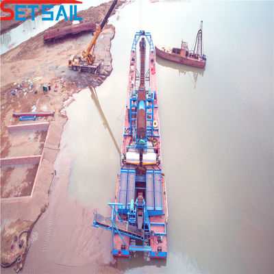 1.0m-2m Hoogketen Bucket Gold Dredger voor soepele mijnbouwoperaties in ondiep water