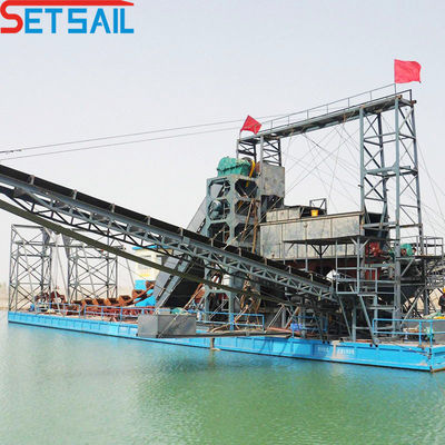 1.0m-2m Hoogketen Bucket Gold Dredger voor soepele mijnbouwoperaties in ondiep water