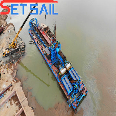 Chain Bucket River Diamond Mining Machinery met migratieapparaat 4kw X 3-10kw X3
