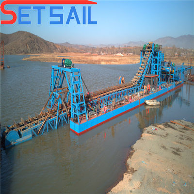 Chain Bucket River Diamond Mining Machinery met migratieapparaat 4kw X 3-10kw X3