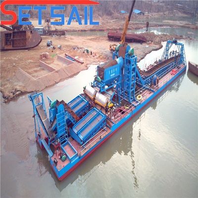 75kw-150kw laag-falen emmer Goud- en diamantmijnbouwmachines met 7m-20m baggerdiepte