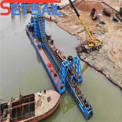 Multi Function Chain Bucket Sand Gold Dredger voor riviermijnbouw en ISO. CE gecertificeerd