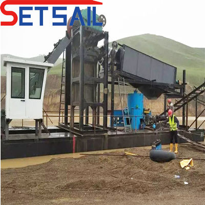 Chain Bucket River Gold Machinery met agitatie schot en Durm Screen Power 5.5kw-20kw