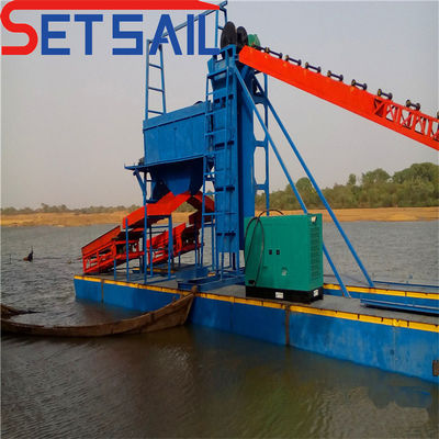 128-176PCS Aanpasbare keten emmer rivier zand goud machine voor meer goud diamant