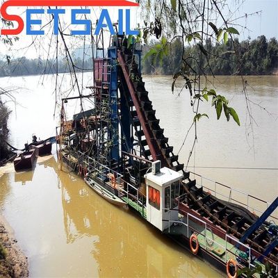Chain Bucket River Diamond Dredging Machinery voor goudgiggingmonsters US 2000/Set