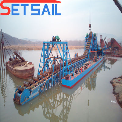 Chain Bucket River Diamond Dredging Machinery voor goudgiggingmonsters US 2000/Set