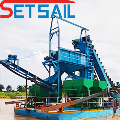 37kw-150kw Dredging Power Chain Bucket River Diamantenmijnbouwapparatuur met centrifuge