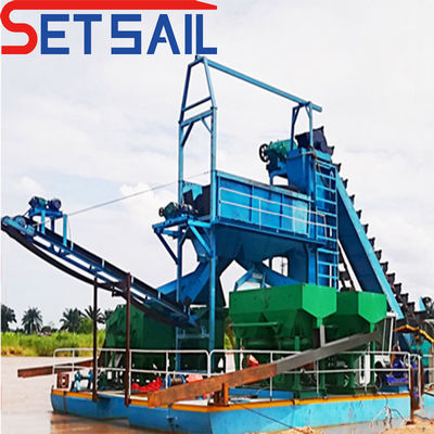 Reservoir Gold Mining Equipment met keten emmer 5.5kw-20kw Kracht 1.0m-2m Hoogte