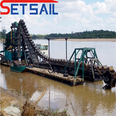 Chain Bucket River Gold and Diamond Mining Ship met hefmotor 7.5kw-100kw