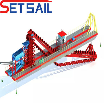 7.5kw-100kw Lifting Motor Power Chain Bucket River Mining Machinery voor goud en diamant