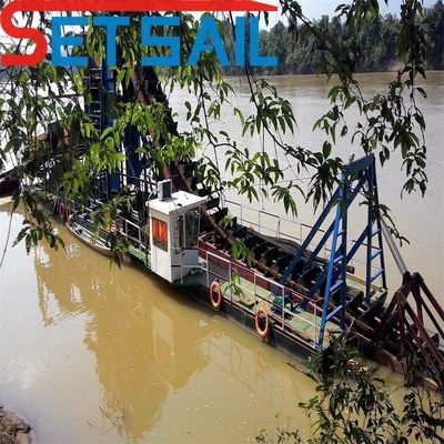 Breedte 4,5-10 meter aangepaste keten emmer rivier goudmijnen bagger met agitatie chute