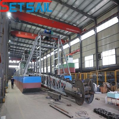 QHTSD-98 Keten Bucket Sand Gold Diamond Dredger voor riviermijnbouw Zeevracht