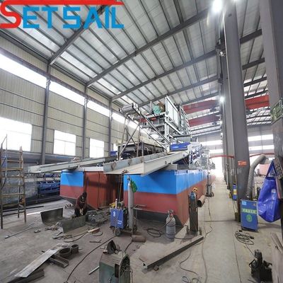 QHTSD-98 Keten Bucket Sand Gold Diamond Dredger voor riviermijnbouw Zeevracht