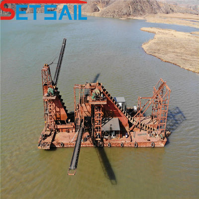 100t/h rivier mijnbouw bagger voor goud diamant aangedreven door 7.5kw-100kw hefmotor
