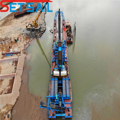 100t/h rivier mijnbouw bagger voor goud diamant aangedreven door 7.5kw-100kw hefmotor