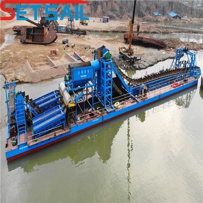 100t/h rivier mijnbouw bagger voor goud diamant aangedreven door 7.5kw-100kw hefmotor