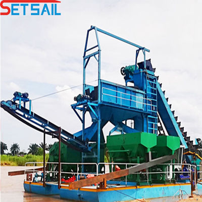 75 kW-150 kW Generator Power Chain Bucket Gold Dredger voor goudwinning en -winning