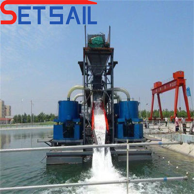Hydrocyclone Gold Diamond Mining Dredger met een totale lengte van 24-38 m en een agitatie-schacht