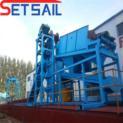 Hydrocyclone Gold Diamond Mining Dredger met een totale lengte van 24-38 m en een agitatie-schacht