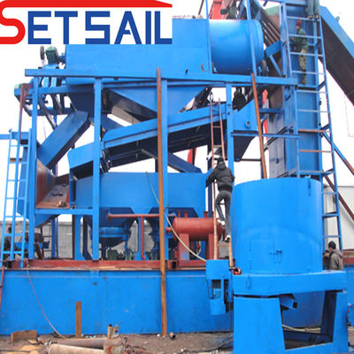 Set Sail Land Gold Afzonderlijke apparatuur met Agiation Chute 10kw-50kw Drum Screen Power