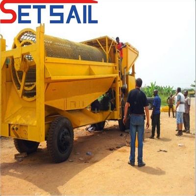 Set Sail Land Gold Afzonderlijke apparatuur met Agiation Chute 10kw-50kw Drum Screen Power