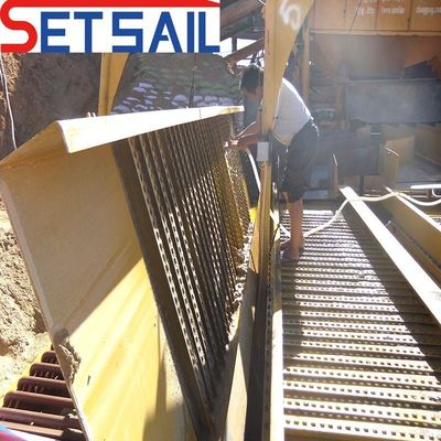 Op maat gemaakte alluviale diamantapparatuur voor goud 0,07 m3 Emmercapaciteit 50-500 ton Capaciteit