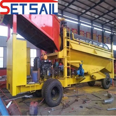 200m3/h Waterstroom Alluviale Diamantenfabriek Carbon Steel Set Zeil Goudmijnmachine