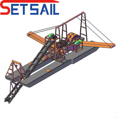 Rotatiesnelheid 0,8-1,2 r/min QHSM-6 Wheel Sand Wasmachine voor Wasproject
