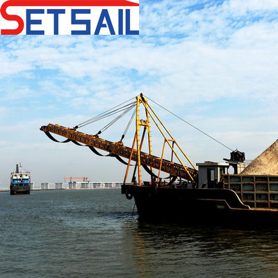 Steel Hull 500t Max. Laadcapaciteit Rivier zand transport boot met PLC-systeem