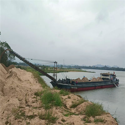 33kw-100kw Generator Power Zelfrijdende rivier zand transport barge voor 500t laden