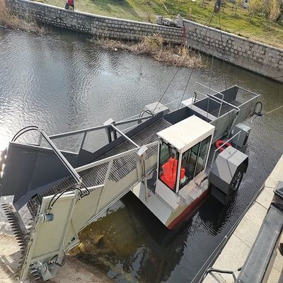 Water Hyacinth Reiniging Professionele Water Weed Harvester met 3,5-5kn/H Werksnelheid