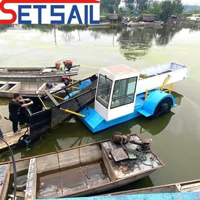 1-2 passagiers Volledig automatische watergrasoogser met dieselmotor Snijdiepte 1,2m-2m