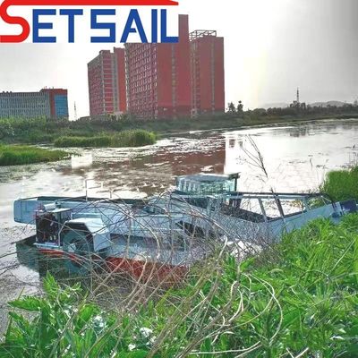 Gepersonaliseerde aanvraag 0,55m-2m water hyacinth oogstmachines voor het snijden van het transport van ontlading