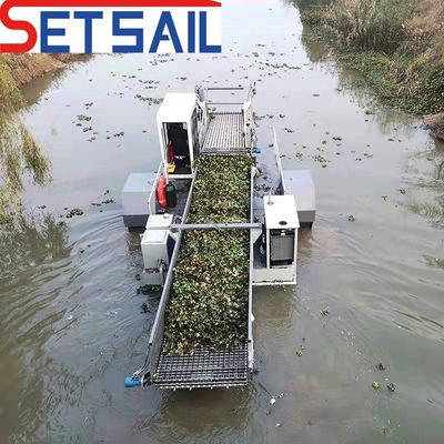 Gepersonaliseerde aanvraag 0,55m-2m water hyacinth oogstmachines voor het snijden van het transport van ontlading