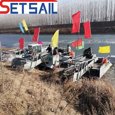 Automatisch bedieningssysteem Drijvende onkruidkapper voor schildbreedte 3m-7m Waterreiniging