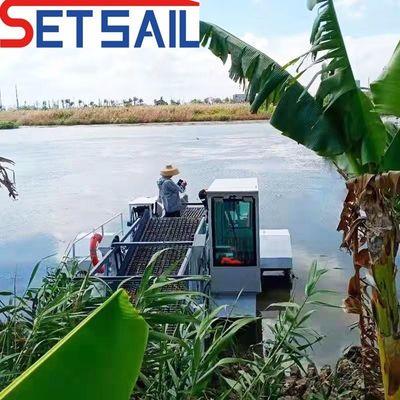 Automatisch bedieningssysteem Drijvende onkruidkapper voor schildbreedte 3m-7m Waterreiniging
