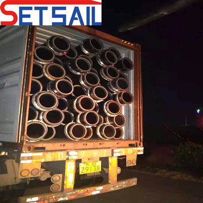 Hoog veiligheidsfactor Ronde HDPE-pijp voor trailing hopper zuigbad in rivierzand